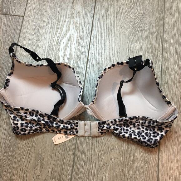 NWT Victoria's Secret's Leopard studded Bra Style 0950 Black and White Size 38C - Picture 3 of 6